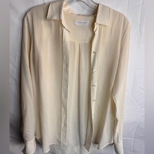Everlane Women’s Silk Button Down Shirt in Cream
